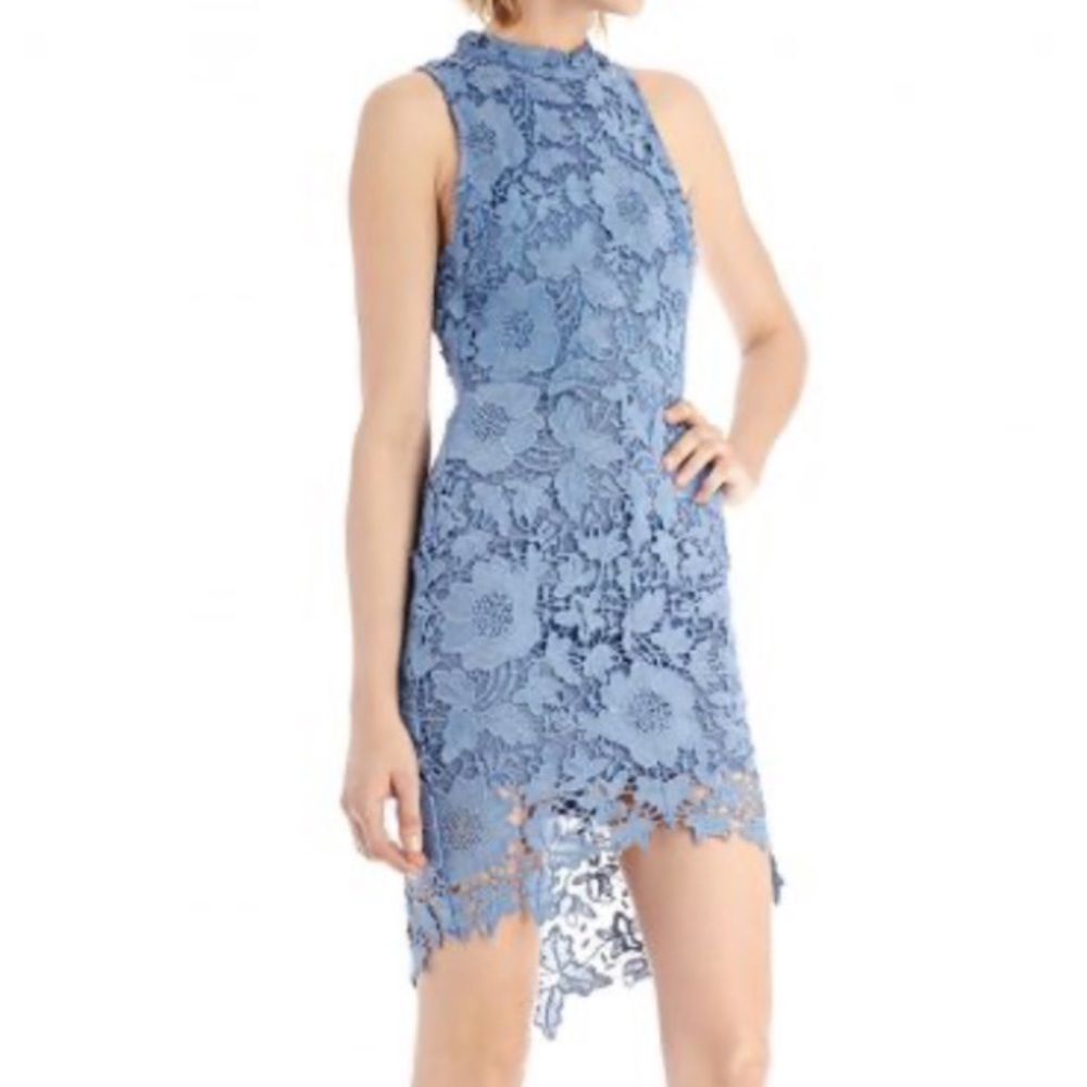 ASTR Denim Blue Lace Dress